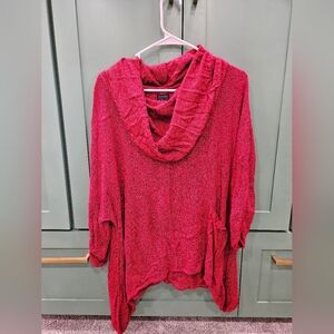 Dairi Fashion Red Cowl Neck Sweater